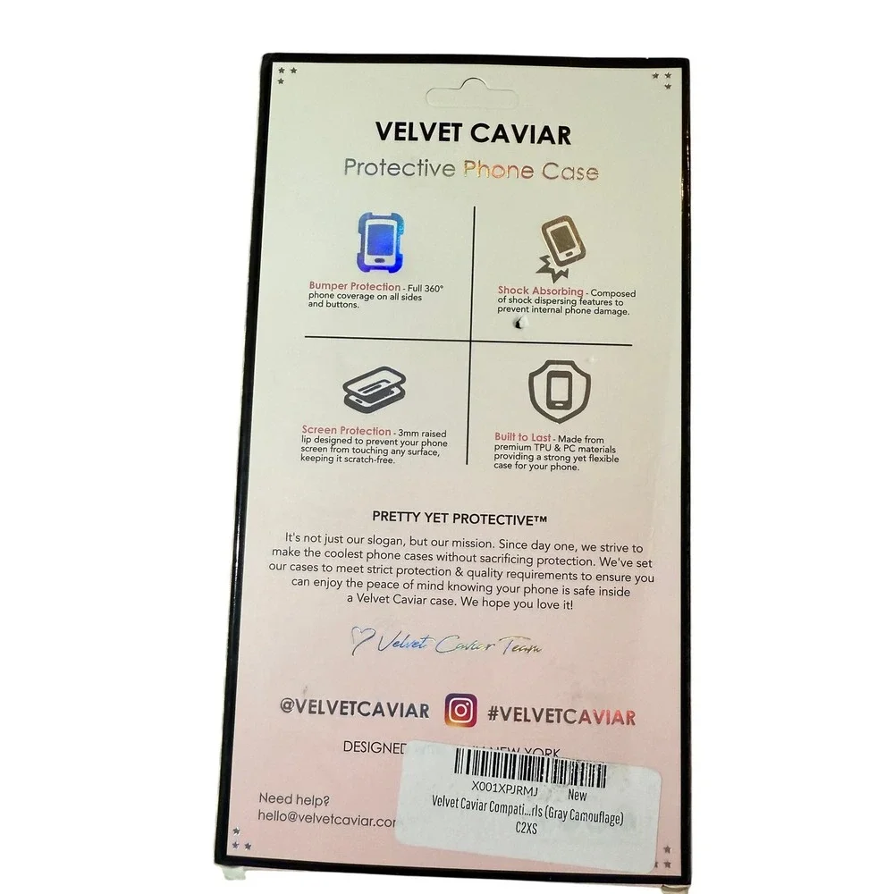 Velvet Caviar Protective Phone Case Gray Camouflage iPhone‎ X/XS